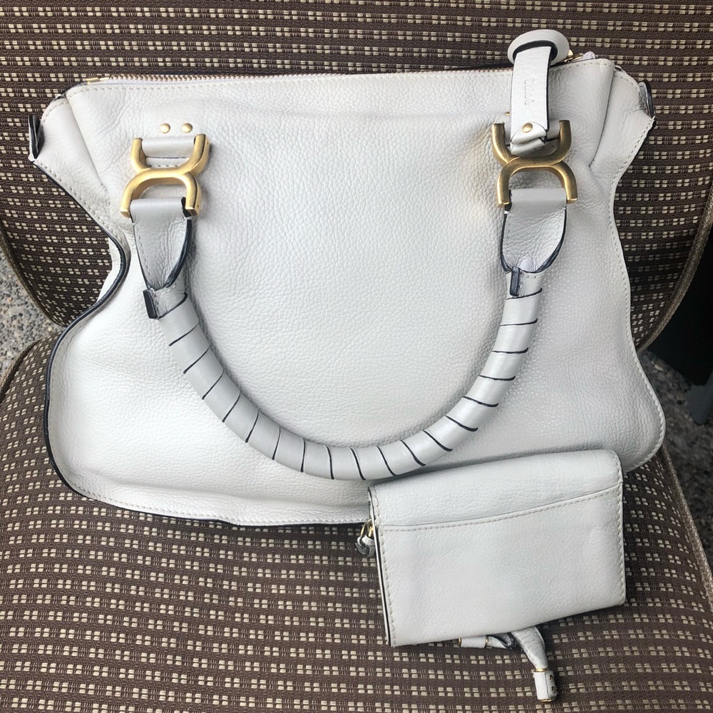 SOLD! Marcie Bag & Small Bifold Wallet Dove Gray - Picture 2 of 8